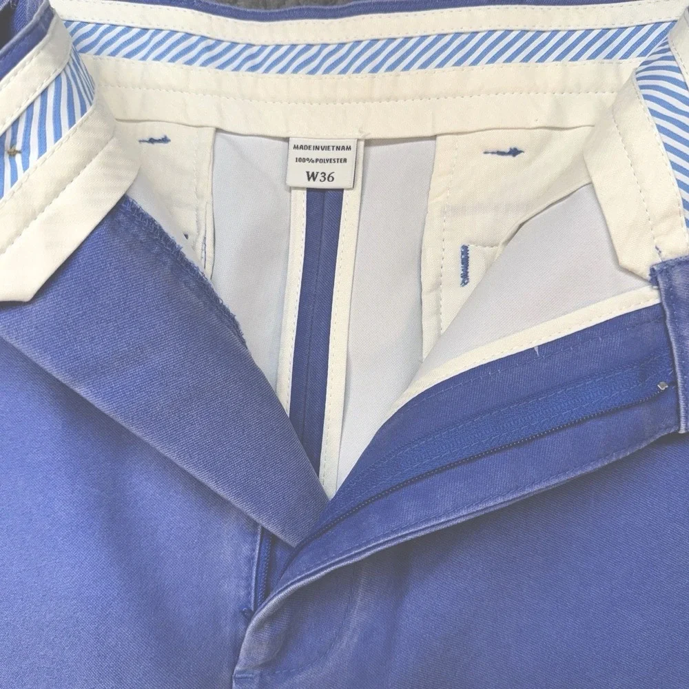 FootJoy Men's Golf Shorts 36 Blue Polyester Performance Casual Athletic Inseam 9